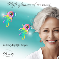 Regenboog blad oorbellen 11&Atilde;&mdash;7 mm -