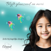 Regenboog blad oorbellen 11&Atilde;&mdash;7 mm -