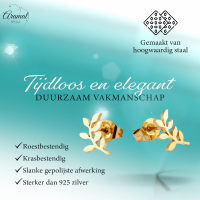 Goudkleurige blad oorstuds 10&Atilde;&mdash;5 mm -
