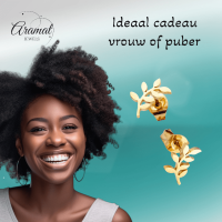 Goudkleurige blad oorstuds 10&Atilde;&mdash;5 mm -