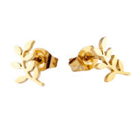 Goudkleurige blad oorstuds 10&Atilde;&mdash;5 mm -