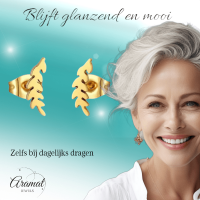 Goudkleurige blad oorstuds 10&Atilde;&mdash;3 mm -