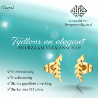 Goudkleurige blad oorstuds 10&Atilde;&mdash;3 mm -