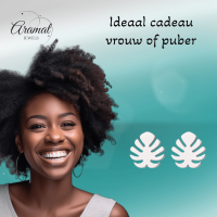 Zilverkleurige blad oorbellen &Atilde;&tilde;10 mm -