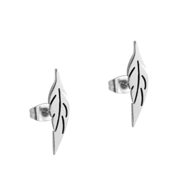 Zilverkleurige blad oorbellen 11&Atilde;&mdash;2&acirc;&euro;&macr;mm -