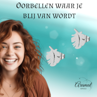 Zilverkleurige blad oorbellen 10&Atilde;&mdash;7&acirc;&euro;&macr;mm -