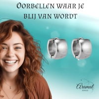 kleine Zilverkleurige stalen oorringen 13 mm -