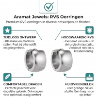 kleine Zilverkleurige stalen oorringen 13 mm -