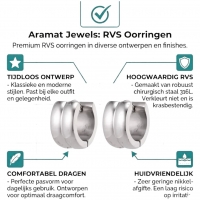Zilverkleurige RVS Klapcreolen - 13 mm -