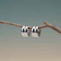 Zilverkleurige RVS Klapcreolen - 13 mm -
