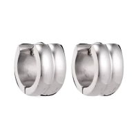 Zilverkleurige RVS Klapcreolen - 13 mm -
