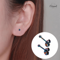 Regenboogkleurige mini oorstuds 2 mm -