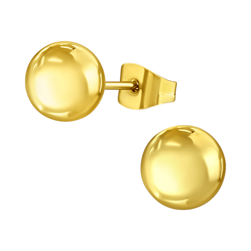 Bolletjes oorbellen &acirc;&euro;&ldquo; Goudkleur &acirc;&euro;&ldquo; 8mm -