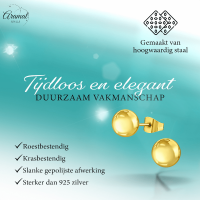 Bolletjes oorbellen &acirc;&euro;&ldquo; Goudkleur &acirc;&euro;&ldquo; 8mm -