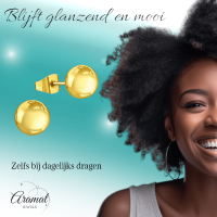 Bolletjes oorbellen &acirc;&euro;&ldquo; Goudkleur &acirc;&euro;&ldquo; 8mm -