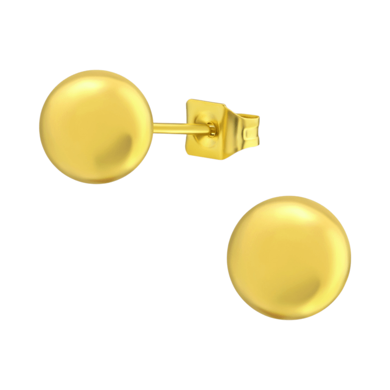 Bolletjes oorbellen &acirc;&euro;&ldquo; Goudkleur &acirc;&euro;&ldquo; 7mm -
