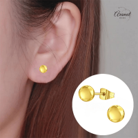 RVS Bolletjes Oorbellen Goudkleur 6mm - Tijdloze Ronde Oorstekers -