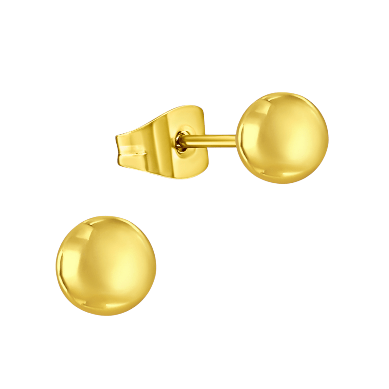 Bolletjes oorbellen &acirc;&euro;&ldquo; Goudkleur &acirc;&euro;&ldquo; 5mm -