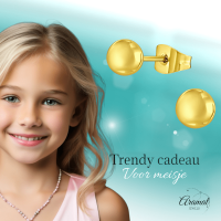 Bolletjes oorbellen &acirc;&euro;&ldquo; Goudkleur &acirc;&euro;&ldquo; 5mm -