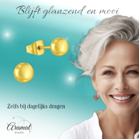 Bolletjes oorbellen &acirc;&euro;&ldquo; Goudkleur &acirc;&euro;&ldquo; 5mm -