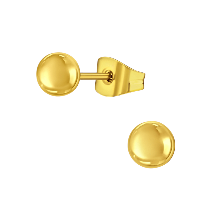Bolletjes oorbellen &acirc;&euro;&ldquo; Goudkleur &acirc;&euro;&ldquo; 4mm -