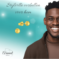 Bolletjes oorbellen &acirc;&euro;&ldquo; Goudkleur &acirc;&euro;&ldquo; 4mm -