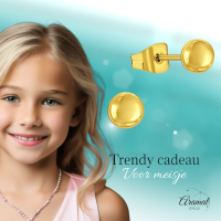 Bolletjes oorbellen &acirc;&euro;&ldquo; Goudkleur &acirc;&euro;&ldquo; 4mm -