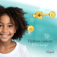 Bolletjes oorbellen &acirc;&euro;&ldquo; Goudkleur &acirc;&euro;&ldquo; 3mm -