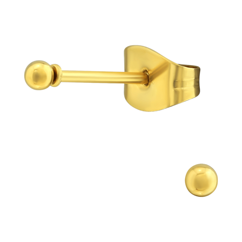 Bolletjes oorbellen &acirc;&euro;&ldquo; Goudkleur &acirc;&euro;&ldquo; 2mm -