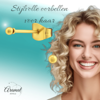 Bolletjes oorbellen &acirc;&euro;&ldquo; Goudkleur &acirc;&euro;&ldquo; 2mm -