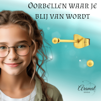 Bolletjes oorbellen &acirc;&euro;&ldquo; Goudkleur &acirc;&euro;&ldquo; 2mm -