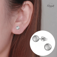 Bolletjes oorbellen &acirc;&euro;&ldquo; zilverkleur &acirc;&euro;&ldquo; 6mm -