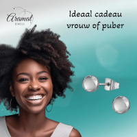 Bolletjes oorbellen &acirc;&euro;&ldquo; zilverkleur &acirc;&euro;&ldquo; 6mm -