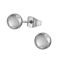 Bolletjes oorbellen &acirc;&euro;&ldquo; zilverkleur &acirc;&euro;&ldquo; 6mm -