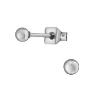 Bolletjes oorbellen &acirc;&euro;&ldquo; zilverkleur &acirc;&euro;&ldquo; 3mm -