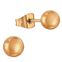 Bolletjes oorbellen &acirc;&euro;&ldquo; ros&Atilde;&copy;kleur &acirc;&euro;&ldquo; 7mm -