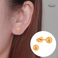 Bolletjes oorbellen &acirc;&euro;&ldquo; ros&Atilde;&copy;kleur &acirc;&euro;&ldquo; 4mm -
