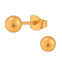 Bolletjes oorbellen &acirc;&euro;&ldquo; ros&Atilde;&copy;kleur &acirc;&euro;&ldquo; 4mm -