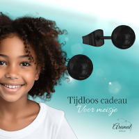 Zwarte Bolletjes Oorbellen 5mm -