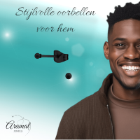Zwarte Bolletjes Oorbellen 2mm -
