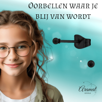 Zwarte Bolletjes Oorbellen 2mm -
