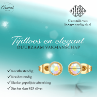 Goudkleurige AB kristal oorbellen &acirc;&euro;&ldquo; 6 mm -