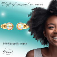 Goudkleurige AB kristal oorbellen &acirc;&euro;&ldquo; 6 mm -
