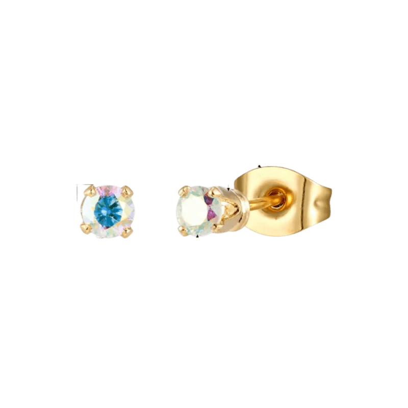 Mini oorbellen met AB zirkonia &acirc;&euro;&ldquo; 2 mm -