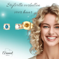 Mini oorbellen met AB zirkonia &acirc;&euro;&ldquo; 2 mm -