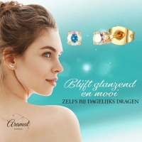 Mini oorbellen met AB zirkonia &acirc;&euro;&ldquo; 2 mm -