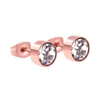 Ros&Atilde;&copy;kleurige kristallen oorbellen &acirc;&euro;&ldquo; 7 mm -