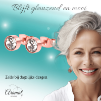 Ros&Atilde;&copy;kleurige kristallen oorstekers &acirc;&euro;&ldquo; 5 mm -