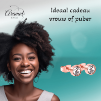 Ros&Atilde;&copy;kleurige kristallen oorstekers &acirc;&euro;&ldquo; 5 mm -