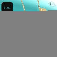 Goudkleurige damesketting met parel en bedels &acirc;&euro;&ldquo; 45+5 cm - Dames